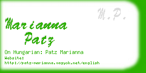 marianna patz business card